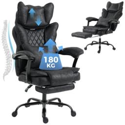 Rackhams Big and Tall Office Chair with Lumbar Support, Black - thumbnail 2