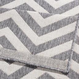 Rackhams Palma Reversible Indoor-Outdoor Grey Rug - 120X170 cm - thumbnail 2