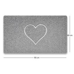 Rackhams Embossed Spaghetti Loofah Anti Slip Shower Mat - Heart - Rectangular 60x40cm - thumbnail 5
