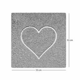 Rackhams Embossed Spaghetti Loofah Anti Slip Shower Mat - Heart - Rectangular 60x40cm - thumbnail 6