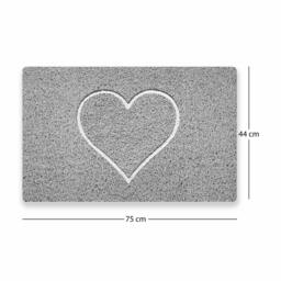 Rackhams Embossed Spaghetti Loofah Anti Slip Shower Mat - Heart - Rectangular 60x40cm - thumbnail 4