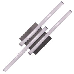 Rackhams Modern Triple Wavy Strip Flush LED Ceiling Light Fixture in Matte Black Sand - thumbnail 3