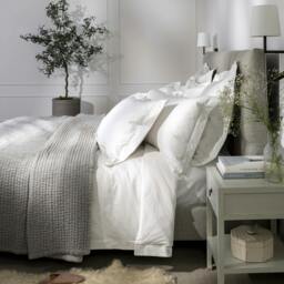 Rackhams White 600 Thread Count Egyptian Cotton Pillowcases - Standard - Pair - Oxford - thumbnail 2