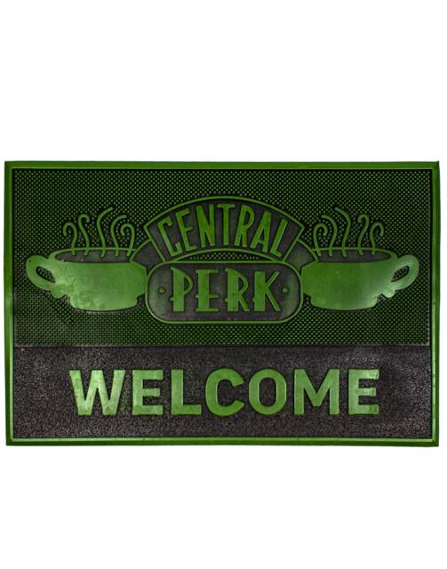 Rackhams Friends Unisex Green Central Perk Logo Rubber Door Mat (One Size) - image 1