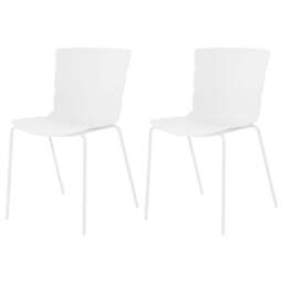 Rackhams Pair of Bali Modern Dining Chairs, Contoured & Ribbed Seats - Light Green - thumbnail 5