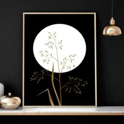 Rackhams Black wall art for living room - set of 3 wall art prints - 16 x 22 inches / 40.65 cm x 56 cm - Polyester Canvas 260 gsm - Canvas wrapped - thumbnail 5