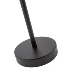 Rackhams Modern Opal White Glass Globe Table Lamp with Tall Matte Black Stem - thumbnail 4