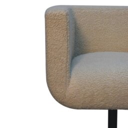 Rackhams Cream Boucle Swivel Chair - thumbnail 4