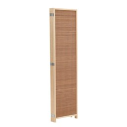 Rackhams Brown Bamboo Woven 6-Panel Folding Room Divider - thumbnail 6