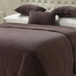 Rackhams Sanzio Luxury Cotton Velvet Quilted Throw - 150cm x 200cm - Grey