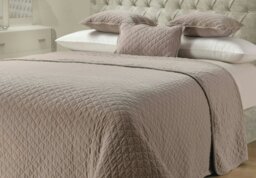 Rackhams Sanzio Luxury Cotton Velvet Quilted Throw - 150cm x 200cm - Grey - thumbnail 2