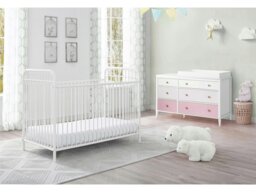 Rackhams Poppy 6 DRW Dresser with Changer White/Pink - White - thumbnail 4