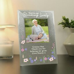 Rackhams Personalised Blooming Lovely 6x4 Glitter Photo Frame - thumbnail 2