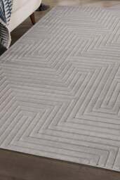 Rackhams Maze Rug – Geometric 3D Textured Design - 160X230 cm - thumbnail 4
