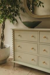Rackhams Cromwell Large 6 Drawer Chest of Drawers with Bobbin Design - Linen, Cream - thumbnail 4