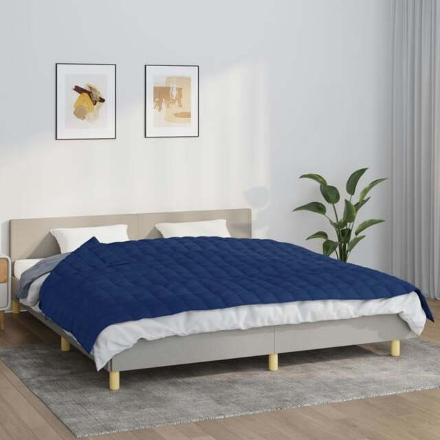Rackhams Weighted Blanket Blue 155x220 cm 11 kg Fabric
