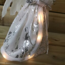 Rackhams 30cm Premier Lit Angel Christmas Tree Topper with Warm White LEDs - thumbnail 6