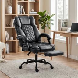 Rackhams Home Office Chair Reclining Function High Back - Grey - thumbnail 2