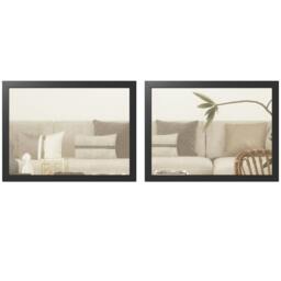 Rackhams 30 x 40 cm Wall Bathroom Mirror, Vanity Mirror, Set of 2 - Black - thumbnail 2