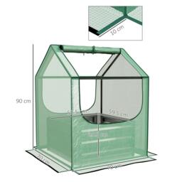 Rackhams 61 x 61cm Garden Planter Bed, with Cover - Green and Silver - thumbnail 2