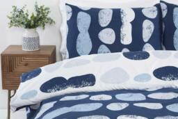 Rackhams Truro Pebbles Duvet Cover Set - Blue - King - thumbnail 2
