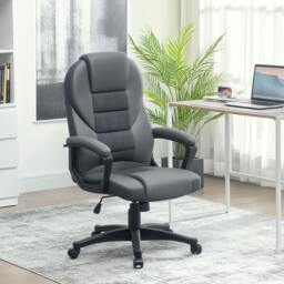 Rackhams Executive Office Chair with High Back, Computer Chair, Charcoal Grey - Charcoal grey - Yes - Executive office chair