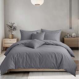 Rackhams Plain Dyed Easy Care Polycotton Duvet Cover And Pillowcase/s Set Bed Linen - Red - Single - thumbnail 4