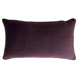 Rackhams Mogori Leaf Cushion Cover - Aubergine - 30cm x 50cm - Aubergine - 100% Polyester - thumbnail 2