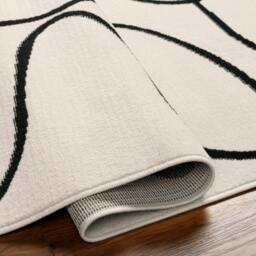 Rackhams Pisa-Modern Off-White Black Rug - 80 x 220 cm - thumbnail 5
