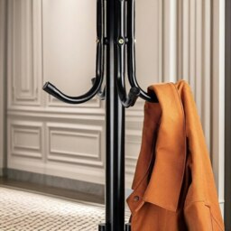 Rackhams Metal Hallway Coat Stand With 12 Hooks Black - thumbnail 3