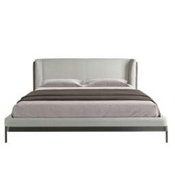 Rackhams Light Grey Fabric and Dark Grey Leatherette Bed 7156 - thumbnail 2