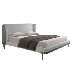 Rackhams Light Grey Fabric and Dark Grey Leatherette Bed 7156 - thumbnail 6