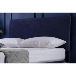 Rackhams Faux Suede Plain Headboard Cover - Navy - 70cm x 90cm - Navy - 90% Polyester/10% Spandex - thumbnail 1