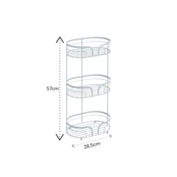Rackhams Dante White Freestanding Bathroom Floor Shower Caddy - thumbnail 2