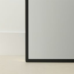 Rackhams Modern Black Metal Arch Full Length Mirror 200cm x 100cm - thumbnail 2