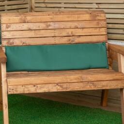 Rackhams 99 x 20 x 5cm Cushion Back for 2 Seater Wooden Garden Bench in Green - thumbnail 1
