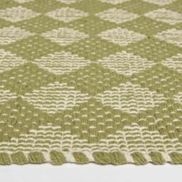 Rackhams Lima Handwoven Green Cotton Textured Rug - 120 x 170 cm - thumbnail 4