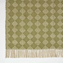 Rackhams Lima Handwoven Green Cotton Textured Rug - 120 x 170 cm - thumbnail 3