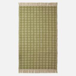 Rackhams Lima Handwoven Green Cotton Textured Rug - 120 x 170 cm - thumbnail 2