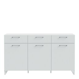 Rackhams Sali 3 Door 3 Drawer Chest in Light Grey - Grey - Matt - Melamine - thumbnail 2