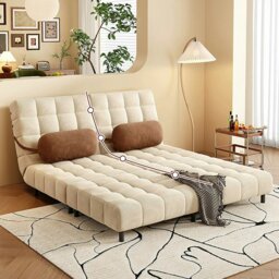 Rackhams Mendez Single Sofa Bed, Two Seater Sofa Bed, Corduroy - Brown - 80cm - thumbnail 4