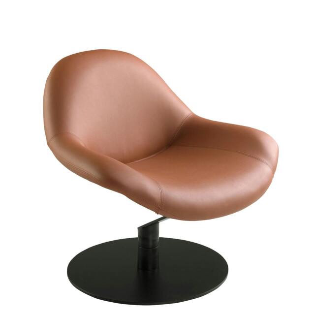 Rackhams Brown Leatherette Swivel Armchair 5116 - Modern - Yes - No