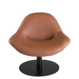 Rackhams Brown Leatherette Swivel Armchair 5116 - Modern - Yes - No - thumbnail 2