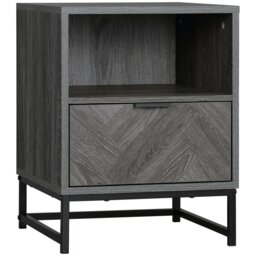 Rackhams Bedside Table, Sofa Side Table W/ Drawer and Shelf Living Room, Bedroom - thumbnail 2