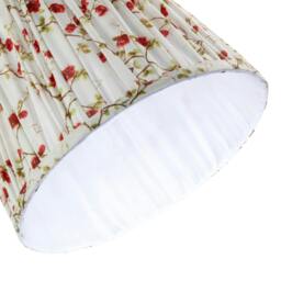Rackhams Traditional Red and Green Floral Cotton Fabric Pleated Lamp Shade - thumbnail 4