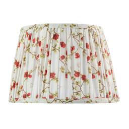 Rackhams Traditional Red and Green Floral Cotton Fabric Pleated Lamp Shade - thumbnail 5