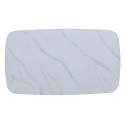 Rackhams Aspen Rectangular Dining Table, White Sintered Stone - thumbnail 6