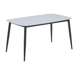 Rackhams Aspen Rectangular Dining Table, White Sintered Stone - thumbnail 1