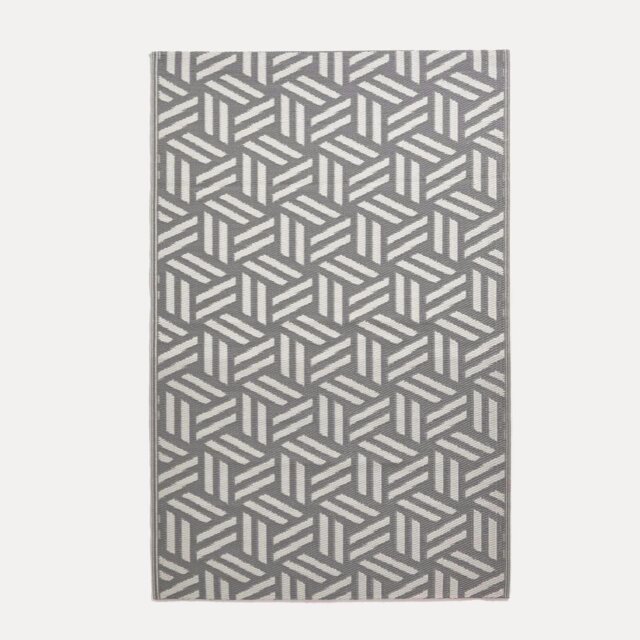 Rackhams Outdoor Rug Luxury Waterproof Reversible Recycled, For Garden, Luna Geometric - 150 x 240 cm - image 1