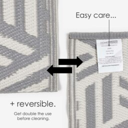 Rackhams Outdoor Rug Luxury Waterproof Reversible Recycled, For Garden, Luna Geometric - 150 x 240 cm - thumbnail 5